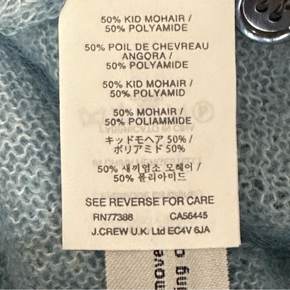 Jcrew Mohair V neck Cardigan Sweater Light Blue - Picture 6 of 7